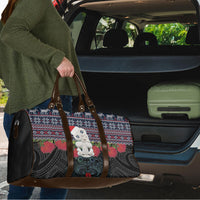 New Zealand Hei Tiki Christmas In July Travel Bag Pohutukawa Santa Xmas Polynesian Pattern LT22 - Polynesian Pride