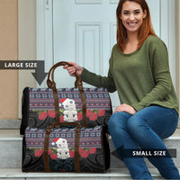New Zealand Hei Tiki Christmas In July Travel Bag Pohutukawa Santa Xmas Polynesian Pattern LT22 - Polynesian Pride
