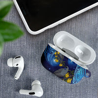 New Zealand Kokako Bird AirPods Case Kowhai Galaxy Style Polynesian Pattern LT22 - Polynesian Pride