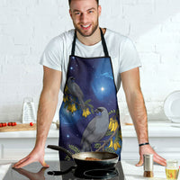 New Zealand Kokako Bird Apron Kowhai Galaxy Style Polynesian Pattern LT22 - Polynesian Pride