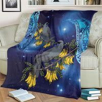New Zealand Kokako Bird Blanket Kowhai Galaxy Style Polynesian Pattern LT22 - Polynesian Pride