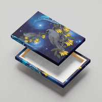 New Zealand Kokako Bird Canvas Wall Art Kowhai Galaxy Style Polynesian Pattern LT22 - Polynesian Pride