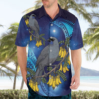 New Zealand Kokako Bird Hawaiian Shirt Kowhai Galaxy Style Polynesian Pattern LT22 - Polynesian Pride