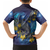 New Zealand Kokako Bird Hawaiian Shirt Kowhai Galaxy Style Polynesian Pattern LT22 - Polynesian Pride