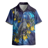 New Zealand Kokako Bird Kid Hawaiian Shirt Kowhai Galaxy Style Polynesian Pattern LT22 - Polynesian Pride