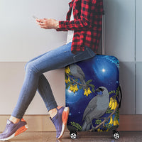 New Zealand Kokako Bird Luggage Cover Kowhai Galaxy Style Polynesian Pattern LT22 - Polynesian Pride