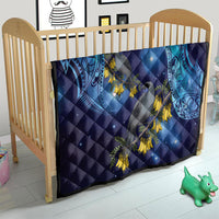 New Zealand Kokako Bird Quilt Kowhai Galaxy Style Polynesian Pattern LT22 - Polynesian Pride