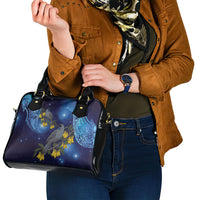 New Zealand Kokako Bird Shoulder Handbag Kowhai Galaxy Style Polynesian Pattern LT22 - Polynesian Pride