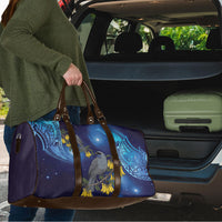 New Zealand Kokako Bird Travel Bag Kowhai Galaxy Style Polynesian Pattern LT22 - Polynesian Pride