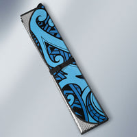 New Zealand Father's Day Auto Sun Shade Best Dad Trophy Red Rose Maori Pattern LT22 - Polynesian Pride