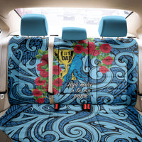 New Zealand Father's Day Back Car Seat Cover Best Dad Trophy Red Rose Maori Pattern LT22 - Polynesian Pride