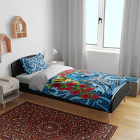 New Zealand Father's Day Bedding Set Best Dad Trophy Red Rose Maori Pattern LT22 - Polynesian Pride