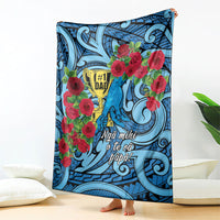 New Zealand Father's Day Blanket Best Dad Trophy Red Rose Maori Pattern LT22 - Polynesian Pride