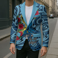 Personalised New Zealand Father's Day Blazer Best Dad Trophy Red Rose Maori Pattern LT22 - Polynesian Pride