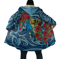 Personalised New Zealand Father's Day Cloak Best Dad Trophy Red Rose Maori Pattern LT22 - Polynesian Pride