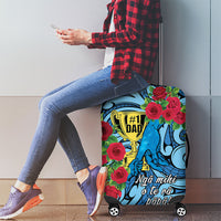 New Zealand Father's Day Luggage Cover Best Dad Trophy Red Rose Maori Pattern LT22 - Polynesian Pride