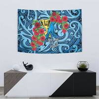 New Zealand Father's Day Tapestry Best Dad Trophy Red Rose Maori Pattern LT22 - Polynesian Pride