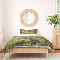 New Zealand Kaka Bird Bedding Set Kowhai Flower Landscape Style LT22 - Polynesian Pride