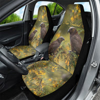 New Zealand Kaka Bird Car Seat Cover Kowhai Flower Landscape Style