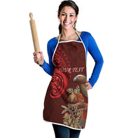 New Zealand Kaka Bird Personalised Apron Pohutukawa Matariki Maori Pattern LT22 - Polynesian Pride
