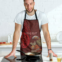 New Zealand Kaka Bird Personalised Apron Pohutukawa Matariki Maori Pattern LT22 - Polynesian Pride