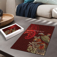 New Zealand Kaka Bird Personalised Puzzle Pohutukawa Matariki Maori Pattern LT22 - Polynesian Pride
