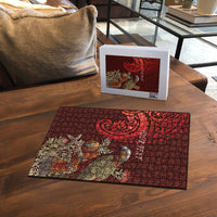 New Zealand Kaka Bird Personalised Puzzle Pohutukawa Matariki Maori Pattern LT22 - Polynesian Pride