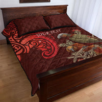 New Zealand Kaka Bird Personalised Quilt Bed Set Pohutukawa Matariki Maori Pattern