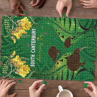 South Canterbury Anniversary Day Puzzle Kiwi Kowhai Silver Fern Maori Pattern LT22 - Polynesian Pride