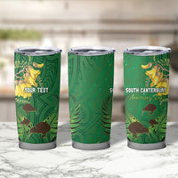 Personalised South Canterbury Anniversary Day Tumbler Cup Kiwi Kowhai Silver Fern Maori Pattern LT22 - Polynesian Pride