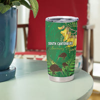 Personalised South Canterbury Anniversary Day Tumbler Cup Kiwi Kowhai Silver Fern Maori Pattern LT22 - Polynesian Pride