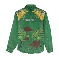 Personalised South Canterbury Anniversary Day Women Casual Shirt Kiwi Kowhai Silver Fern Maori Pattern LT22 - Polynesian Pride