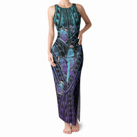 Personalised New Zealand Suicide Prevention Month Tank Maxi Dress Maori Mauri Tu Mauri Ora Polynesian Pattern LT22 Women Teal - Polynesian Pride