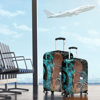 New Zealand Tui Bird Wahaika Luggage Cover Maori Weapon Paua Shell Koru Pattern LT22 - Polynesian Pride
