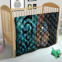 New Zealand Tui Bird Wahaika Quilt Maori Weapon Paua Shell Koru Pattern LT22 - Polynesian Pride