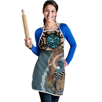 New Zealand Tui Bird Maripi Apron Maori Weapon Kowhaiwhai Pattern LT22 - Polynesian Pride