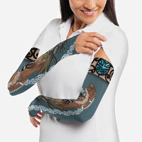 New Zealand Tui Bird Maripi Arm Sleeves Maori Weapon Kowhaiwhai Pattern LT22 - Polynesian Pride