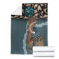 New Zealand Tui Bird Maripi Blanket Maori Weapon Kowhaiwhai Pattern LT22 - Polynesian Pride