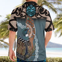 New Zealand Tui Bird Maripi Hawaiian Shirt Maori Weapon Kowhaiwhai Pattern LT22 - Polynesian Pride