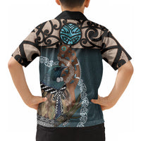 New Zealand Tui Bird Maripi Hawaiian Shirt Maori Weapon Kowhaiwhai Pattern LT22 - Polynesian Pride