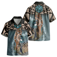 New Zealand Tui Bird Maripi Kid Hawaiian Shirt Maori Weapon Kowhaiwhai Pattern LT22 - Polynesian Pride