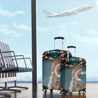 New Zealand Tui Bird Maripi Luggage Cover Maori Weapon Kowhaiwhai Pattern LT22 - Polynesian Pride
