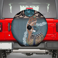New Zealand Tui Bird Maripi Spare Tire Cover Maori Weapon Kowhaiwhai Pattern LT22 - Polynesian Pride