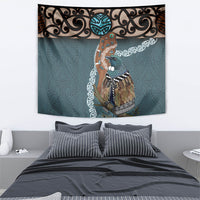 New Zealand Tui Bird Maripi Tapestry Maori Weapon Kowhaiwhai Pattern LT22 - Polynesian Pride