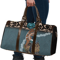 New Zealand Tui Bird Maripi Travel Bag Maori Weapon Kowhaiwhai Pattern LT22 - Polynesian Pride