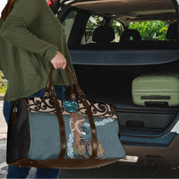 New Zealand Tui Bird Maripi Travel Bag Maori Weapon Kowhaiwhai Pattern LT22 - Polynesian Pride