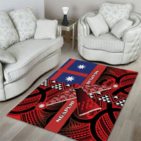 Aotearoa Iwi Ngapuhi Area Rug Tuhoronuku Kite United Tribes Flag Maori Pattern LT22 - Polynesian Pride