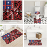 Aotearoa Iwi Ngapuhi Bathroom Set Tuhoronuku Kite United Tribes Flag Maori Pattern LT22 - Polynesian Pride