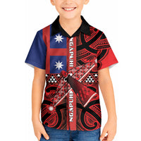 Aotearoa Iwi Ngapuhi Kid Hawaiian Shirt Tuhoronuku Kite United Tribes Flag Maori Pattern LT22 Kid Red - Polynesian Pride