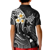 Personalised Molokai Hawaii Kid Polo Shirt Polynesian Tattoo and Pacific Plumeria White Vibe LT9 - Polynesian Pride